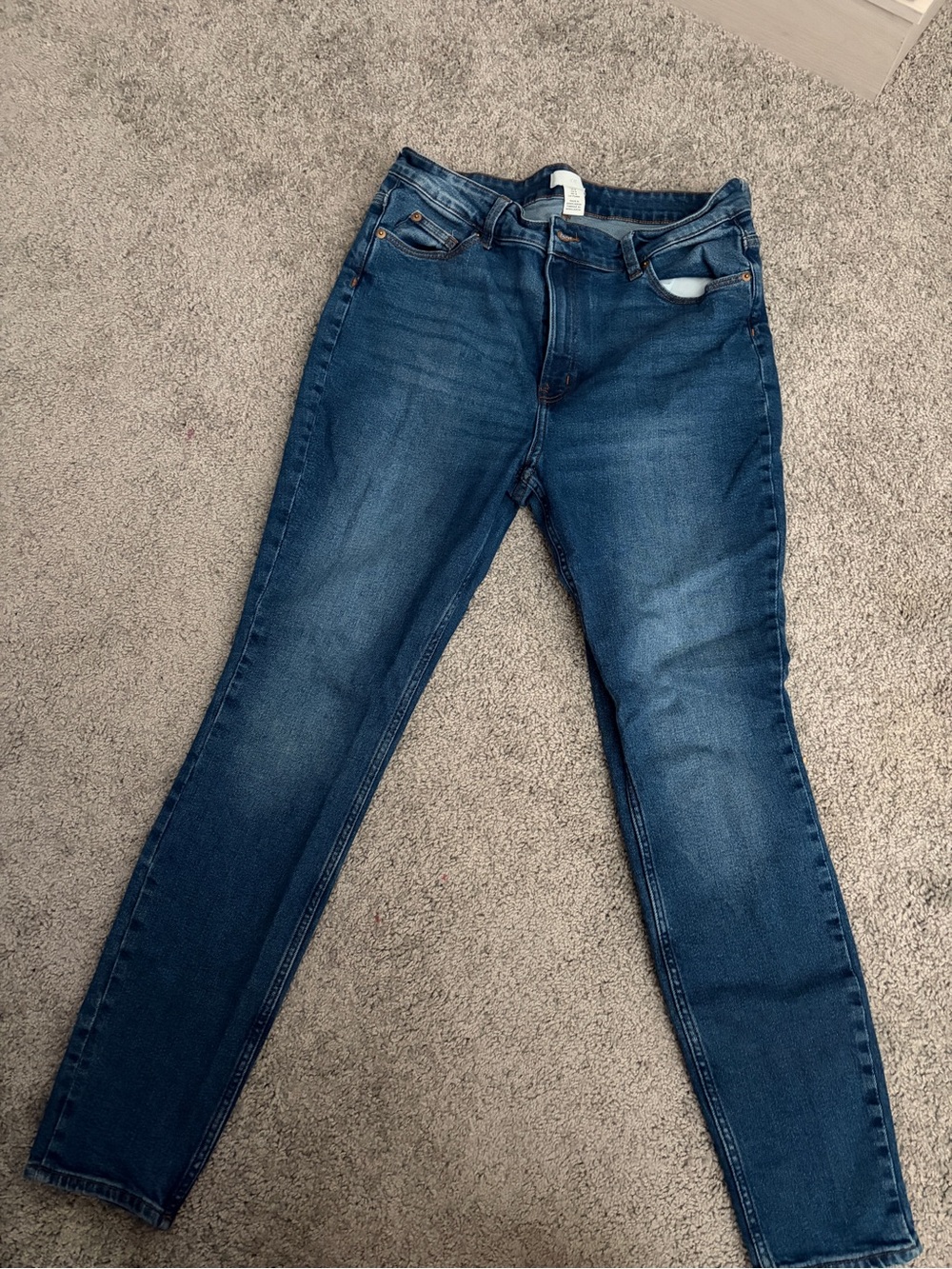 H&M Indigo Mid-Rise Jeans